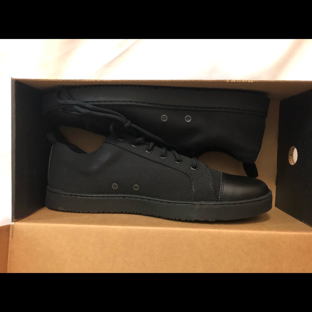 WOOBIES Men's Mod-1 Canvas Shoe Sneaker Black